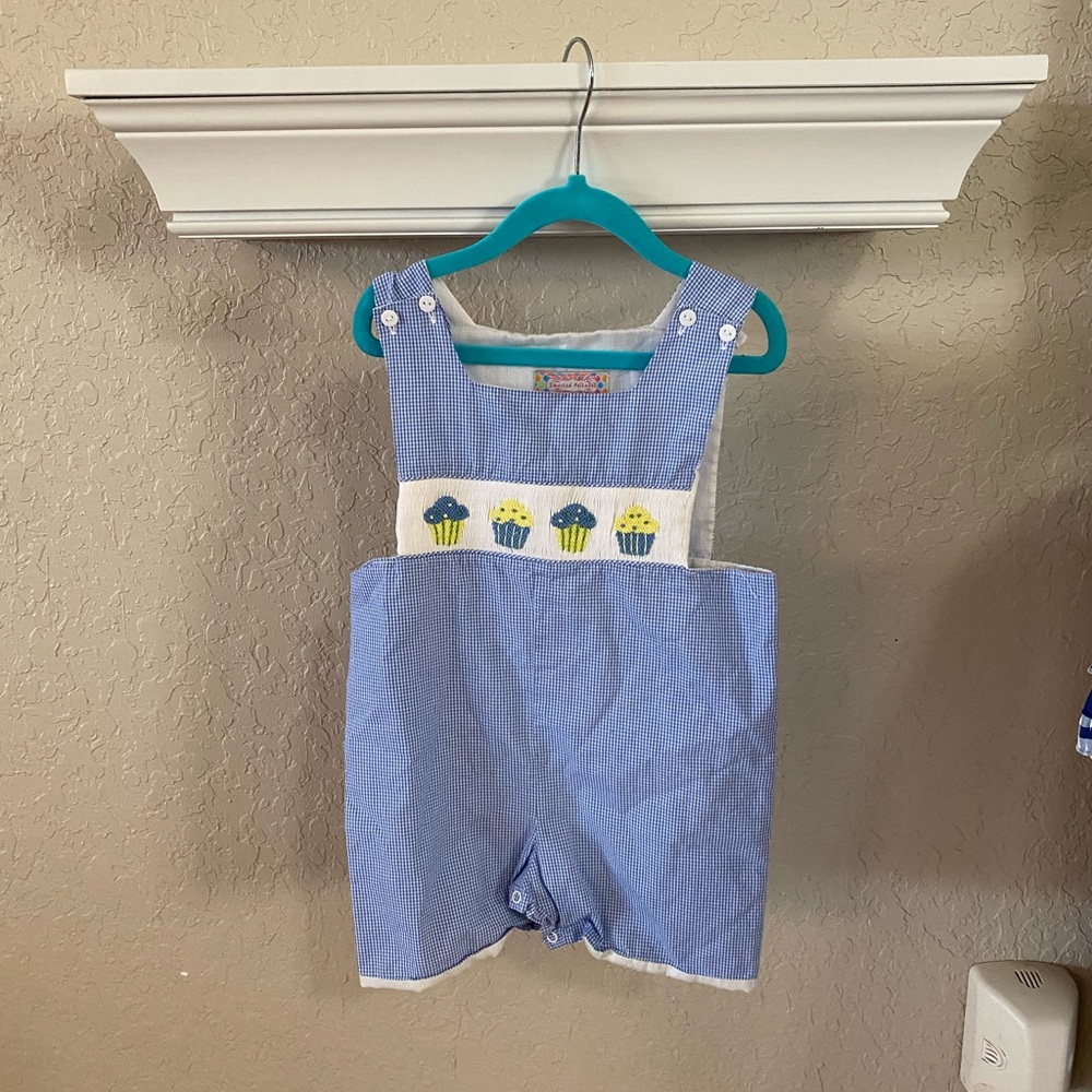 Smocked Polkadot boys birthday